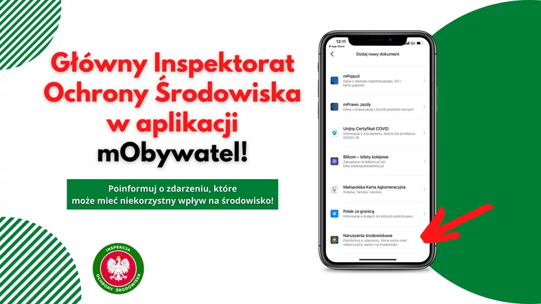 Aplikacja mObywatel z funkcją składania donosów