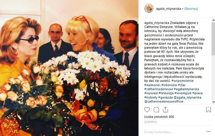 Agata Młynarska i Catherine Deneuve / Instagram Agaty Młynarskiej