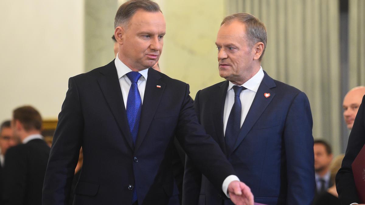 Prezydent Andrzej Duda i premier Donald Tusk