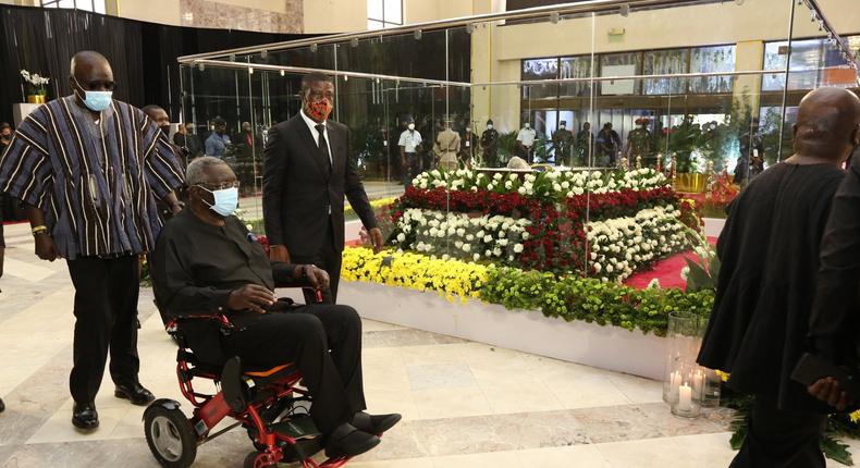 Ghanaians react as Kufuor pays his last respect to Rawlings