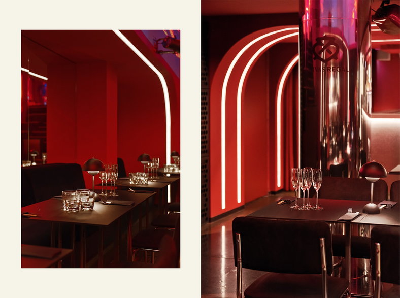 Intensywny czerwony kolor i światło budują przestrzeń fot.: Tom Kurek © Biuro Kreacja