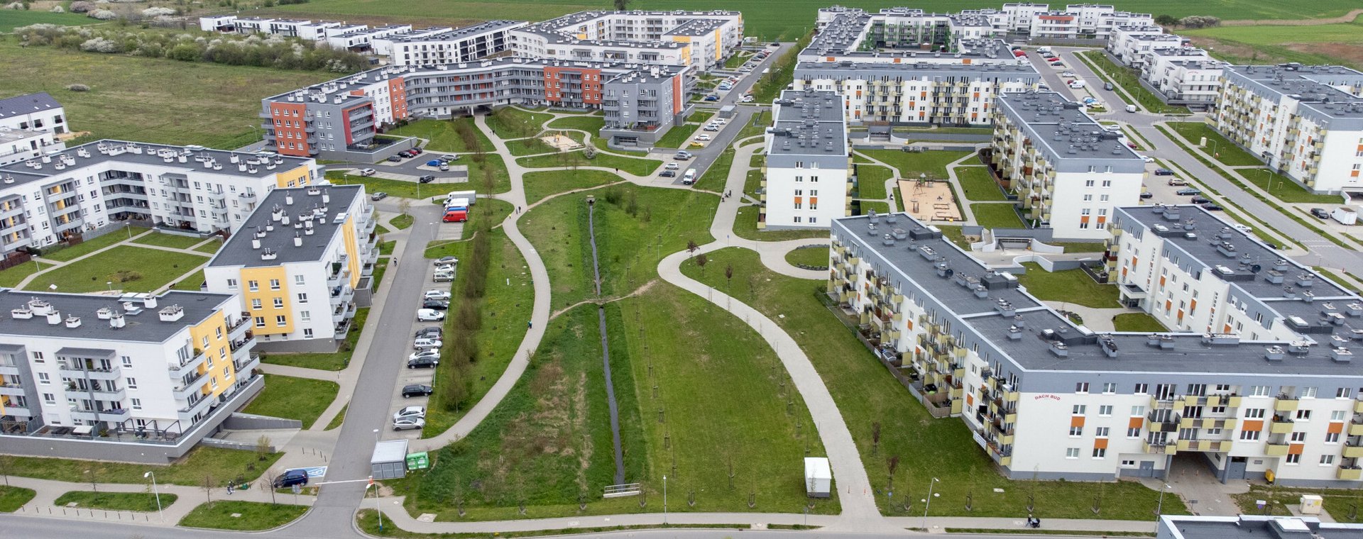 Jedno z nowych osiedli mieszkaniowych we Wrocławiu