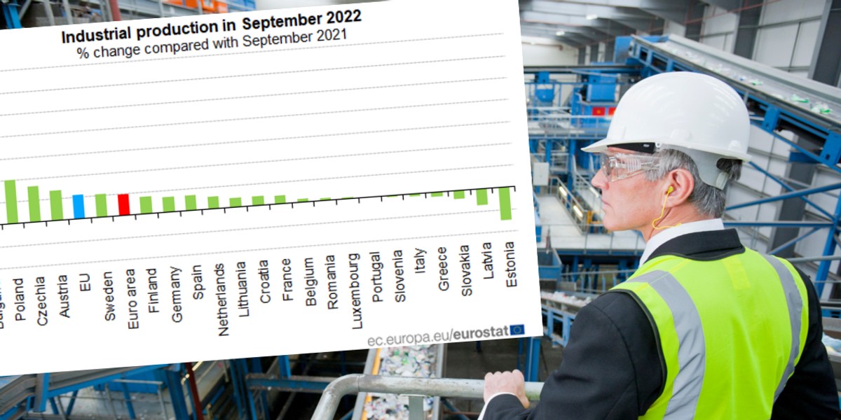 Polska jest w czołówce krajów UE z najwyższym wzrostem produkcji przemysłowej.