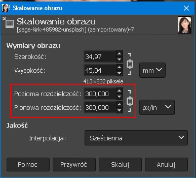 Gimp Przygotowujemy Obrazy Jak Skalowac Zdjecie I Przygotowac Je Do Legitymacji