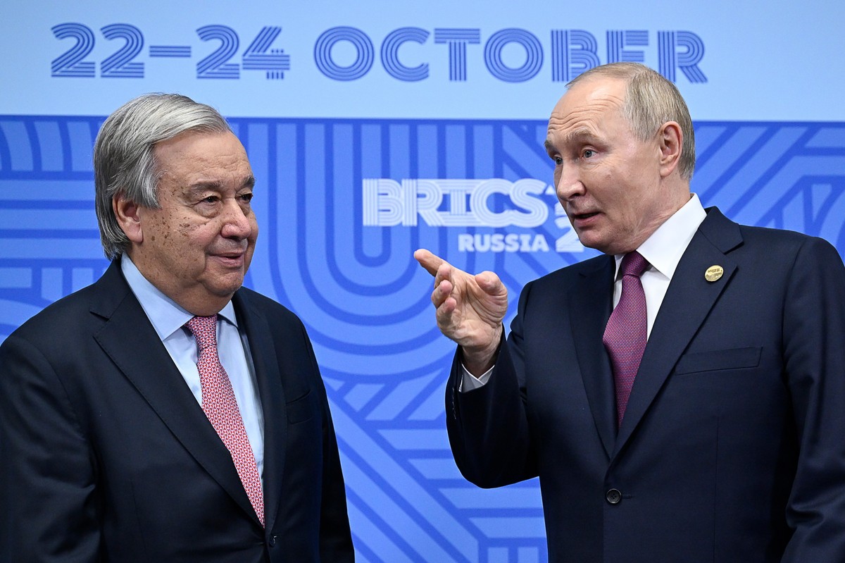 Antonio Guterres i Władimir Putin