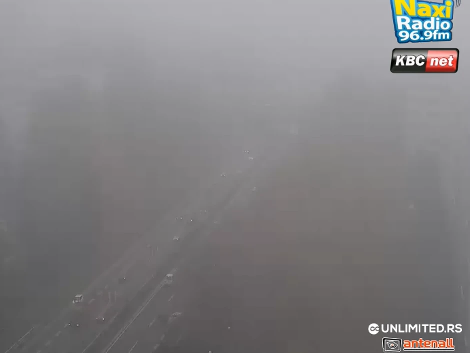 Magla na auto-putu na Novom Beogradu