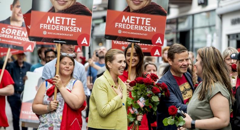 Opposition leader Mette Frederiksen (C) from The Danish Social Democrats will become Denmark's youngest ever prime minister