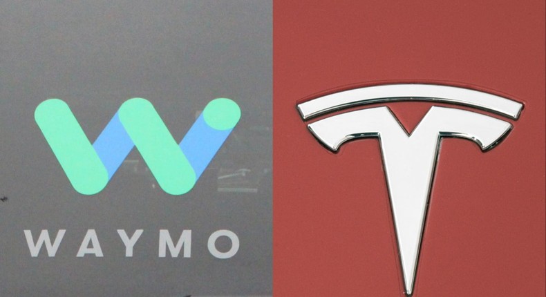 Waymo and Tesla are competing to see who can dominate the driverless tech market — but the companies have opposite hurdles to clear before a winner can be determined.GLENN CHAPMAN/AFP via Getty Images and National Motor Museum/Heritage Images/Getty Images