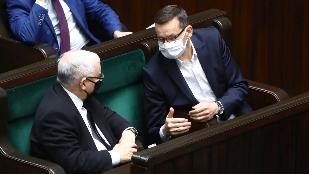 Mateusz Morawiecki i Jarosław Kaczyński