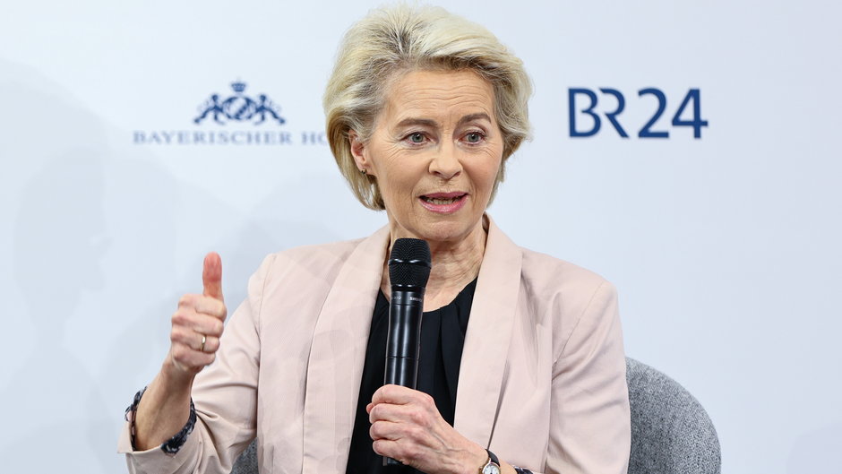 Ursula von der Leyen na konferencji bezpieczeństwa w Monachium, 17 lutego 2024 r.