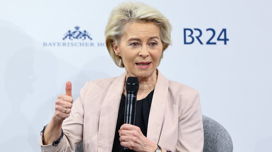 Ursula von der Leyen na konferencji bezpieczeństwa w Monachium, 17 lutego 2024 r.