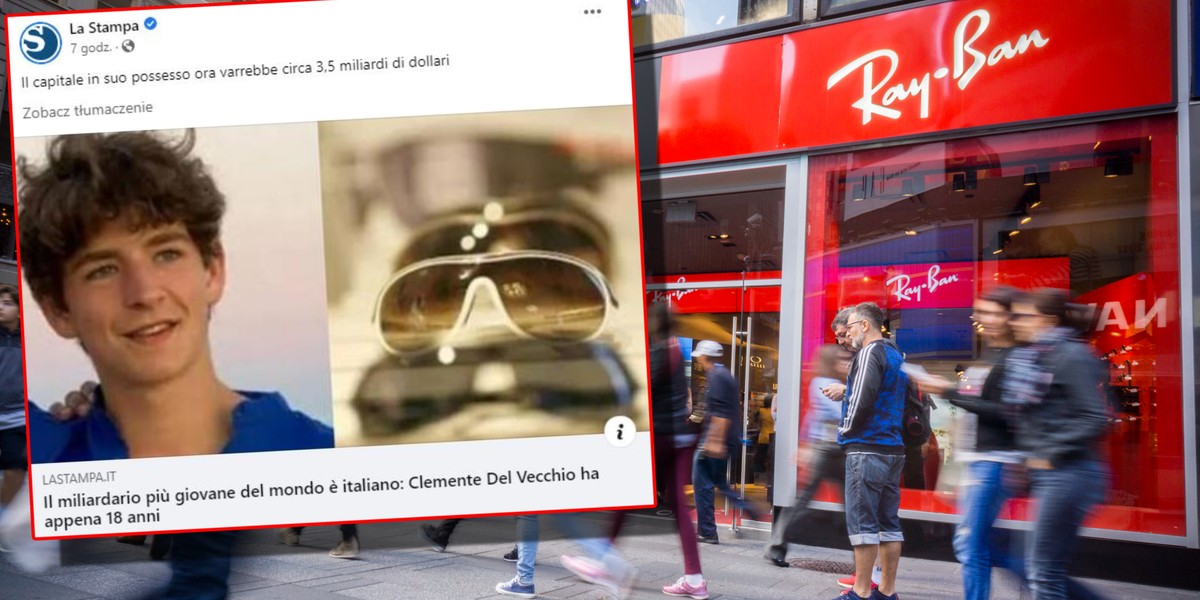 Ojciec Clemente zbudował firmę, do której należy m.in. marka  Ray-Ban