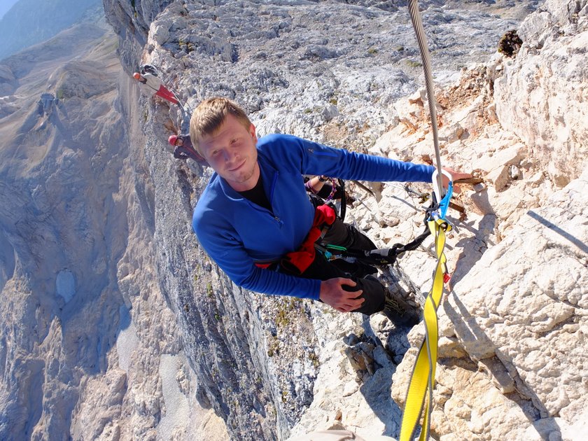 Jerzy Płonka z Krakowa - niewidomy alpinista