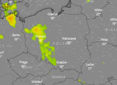 Burze nad Polką w nocy z czwartku na piątek