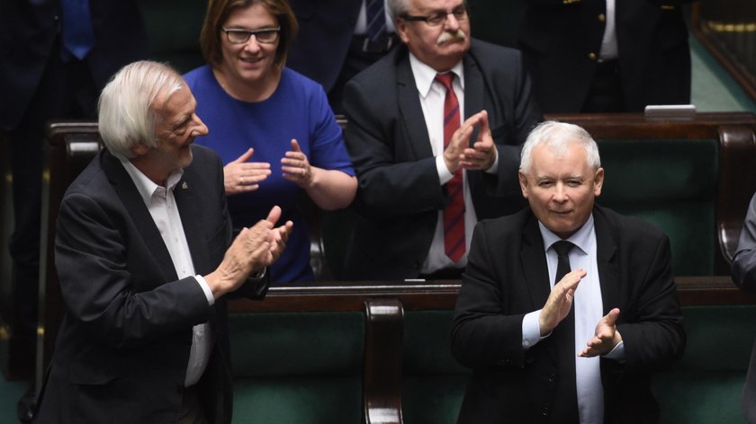 Jarosław Kaczyński po głosowaniu.