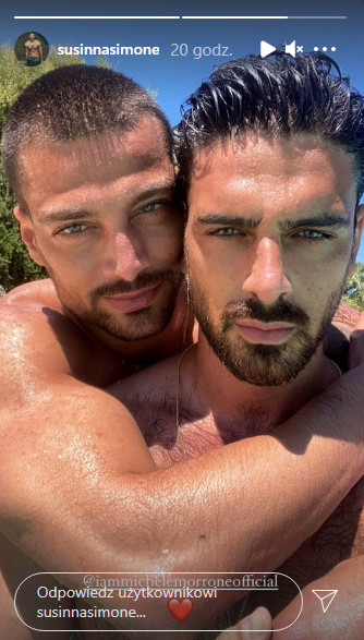 Simone Susinna i Michele Morrone (kadr z Instastories modela)