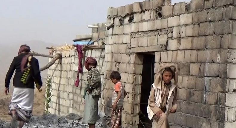 Yemenis at the site of the January 29 US military attack