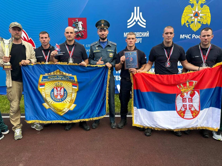 Srpski tim vatrogasaca koji se takmičio u Moskvi
