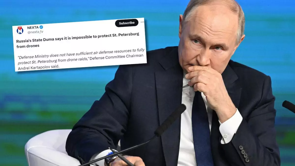 Władimir Putin (Screen: Twitter/nexta_tv)