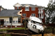 Boat sits in backyard after Hurricane Florence in New Bern, North Carolina