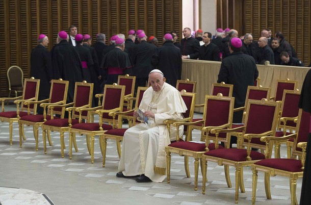 Pope Francis in Paul VI Hall