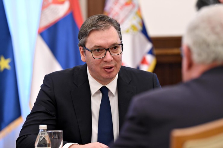 Aleksandar Vučić, ministar spoljnih poslova Palestine Rijad Al Maliki