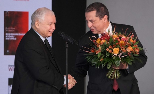 Bronisław Wildstein oraz prezes PiS Jarosław Kaczyński