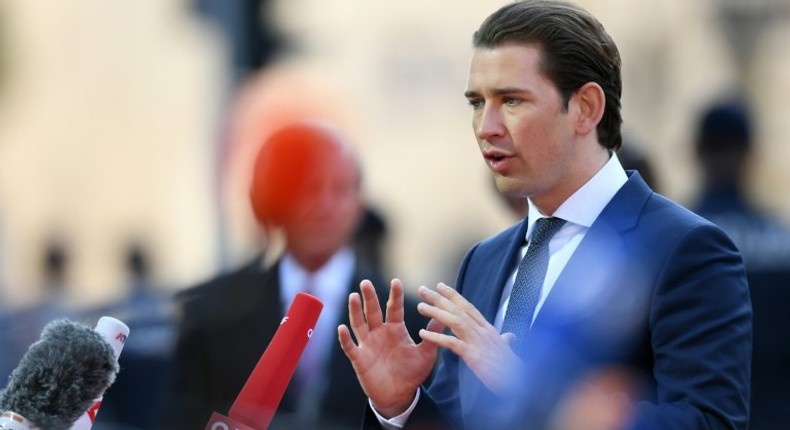 Kurz said the EU leaders meeting in Salzburg had backed the plan