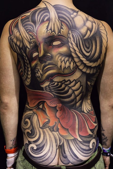 II miejsce – Neotraditional Wygojony – Kubec, "Wolf Town Tattoo Collective", Bratysława, Słowacja