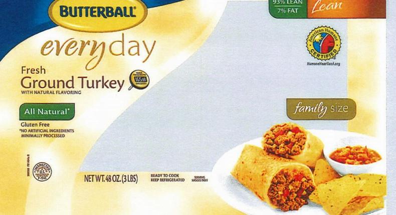 butterball recall turkey ground