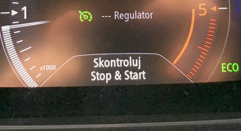 Komunikat systemu start-stop