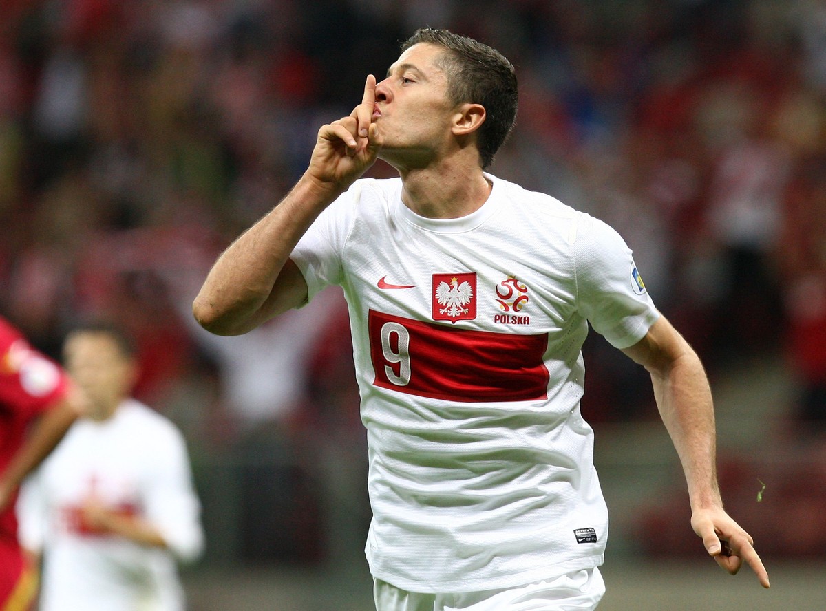 Robert Lewandowski uciszał kibiców na Stadionie Narodowym