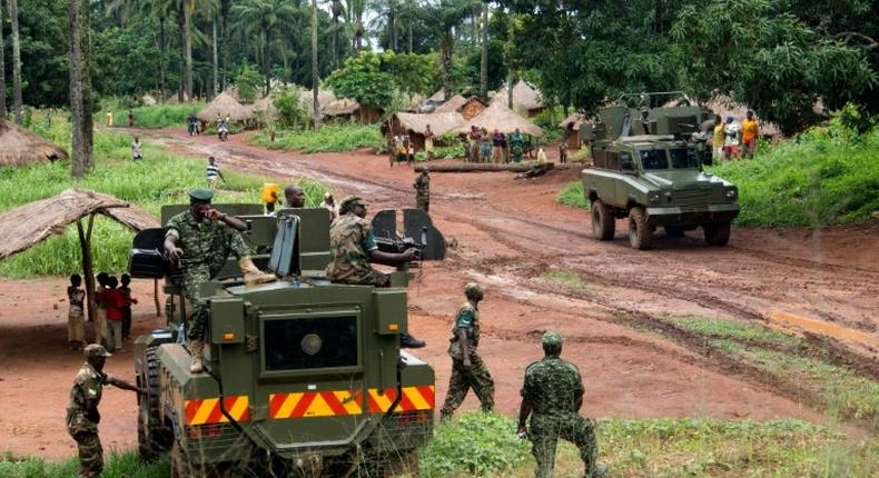 Ugandan troops have been operating in strife-torn eastern Central African Republic since 2009 searching for Lord's Resistance Army fighters terrorising the area
