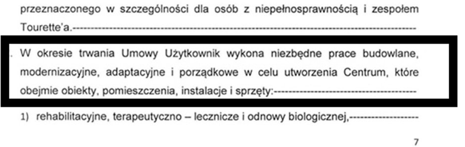 Fragment umowy
