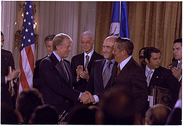Prezydent Jimmy Carter i gen. Omar Torrijos Herrera