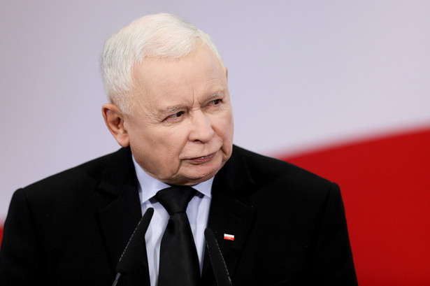 Bielsko-Biała, 13.11.2022. Prezes Prawa i Sprawiedliwości Jarosław Kaczyński