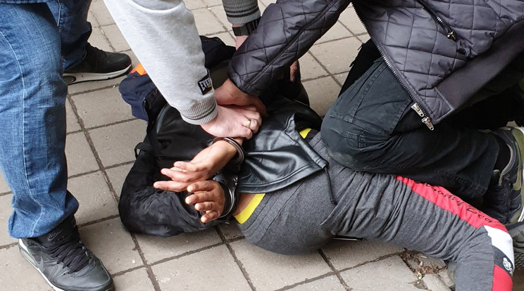 A feltételezett elkövetőt a budapesti nyomozók másfél órán belül elfogták. /Fotó: Police.hu