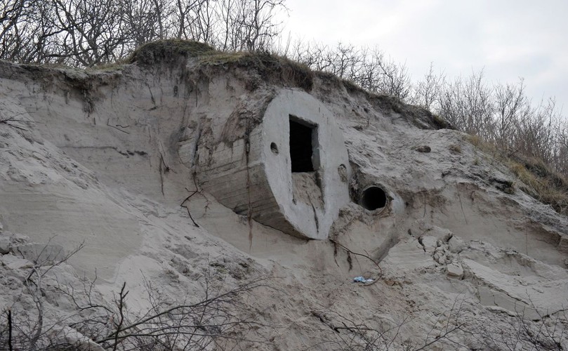 Bunkry na plaży w Kołobrzegu