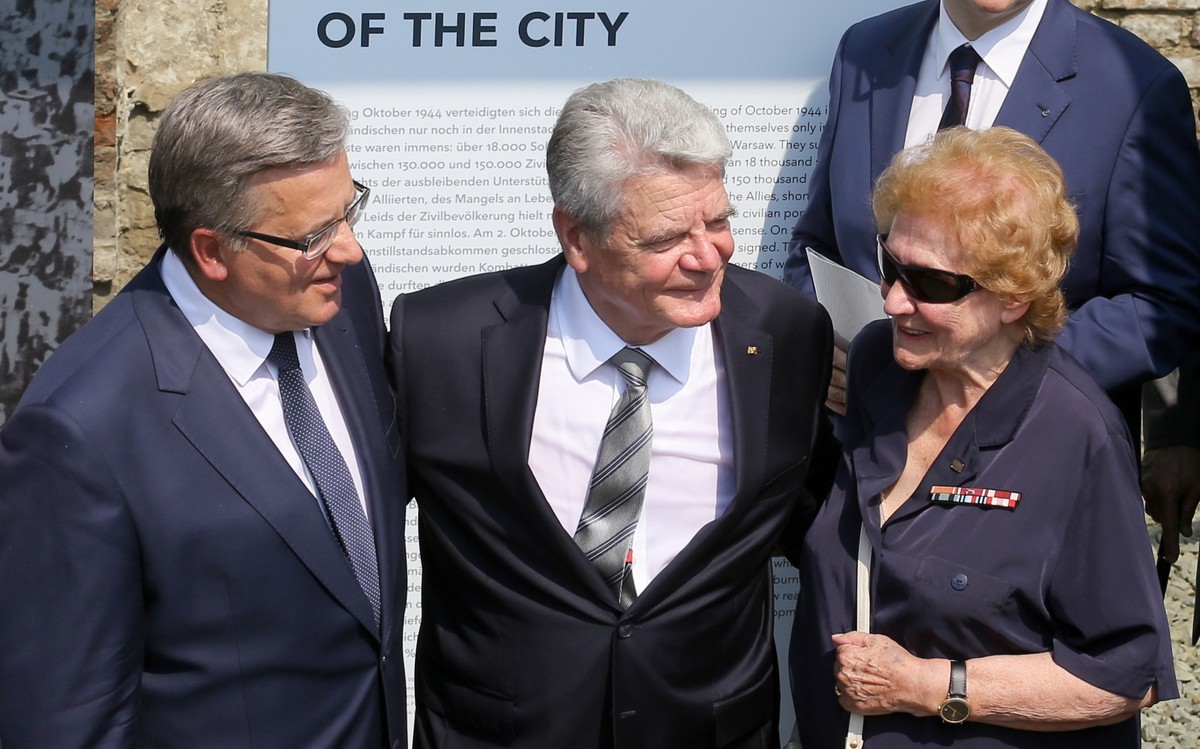 Bronisław Komorowski, Joachim Gauck i ciocia polskiego prezydenta Halina Wołłowicz