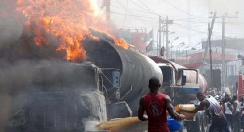 Fuel tanker explosion.