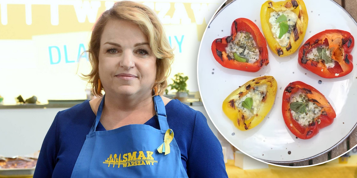 Katarzyna Bosacka pokazała, jak zrobić prostą przekąskę z resztek sera i papryki.