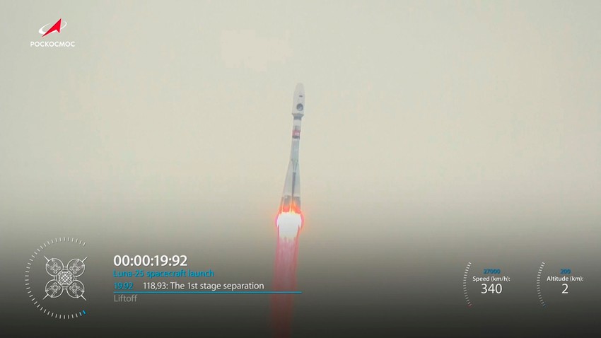 Lansiranje lunarnog lendera "Luna-25" sa kosmodroma Vostočni na ruskom Dalekom istoku 11. avgusta
