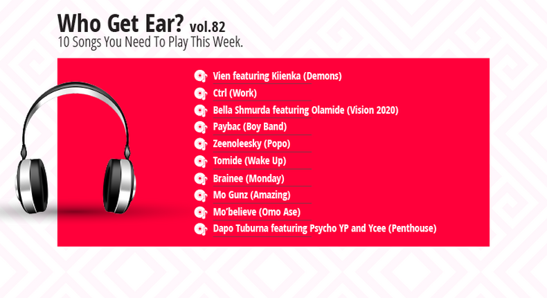 Who Get Ear Vol. 82: Here are the  10 songs you need to play this week. (Pulse Nigeria)