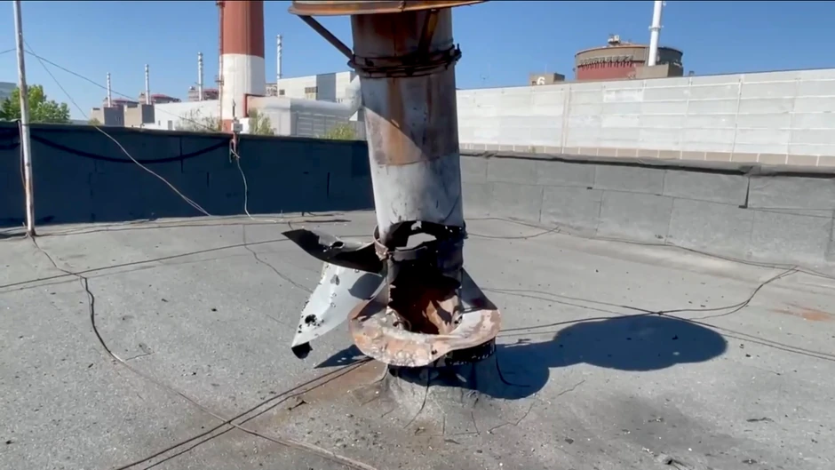 Snimak štete na NE Zaporožje koji je obezbedilo rusko Ministarstvo odbrane