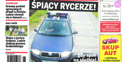 Tak pracuje polska policja. Śpią na służbie!
