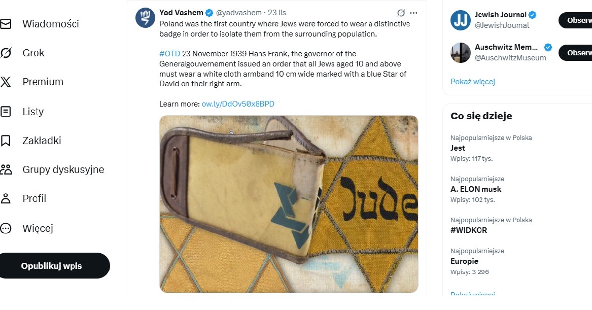 Jad Waszem: wpis na X nie został poprawiony. Sikorski wzywa ambasadora Izraela w Polsce do MSZ