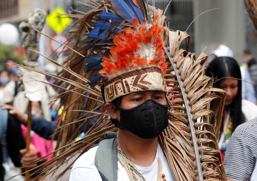 Protest starosedeoca u Bogoti krajem oktobra