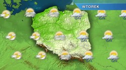 Wtorek pogodny, ale możliwy przelotny deszcz. PROGNOZA POGODY