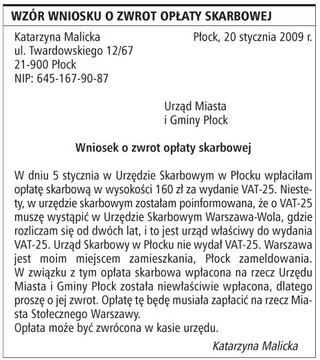 Zwrot opłaty skarbowej trzeba uprościć