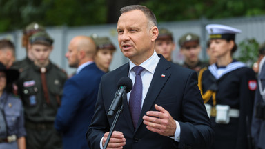Prezydent z wizytą w Gdyni. W tle ćwiczenia Rosjan na Bałtyku
